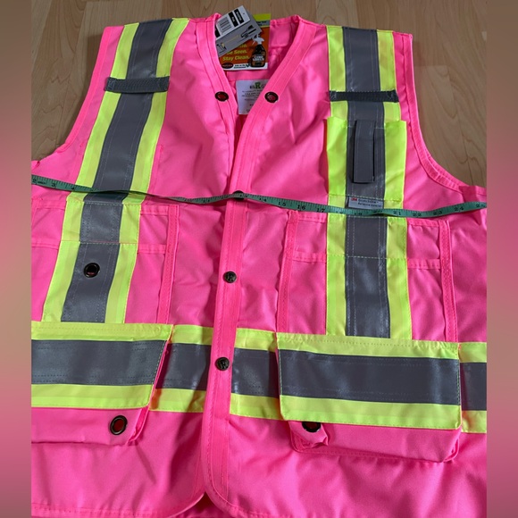NWT Hi-visibility Surveyor Safety Vest 3M Scotchlite Reflective Material size XL - Picture 3 of 8